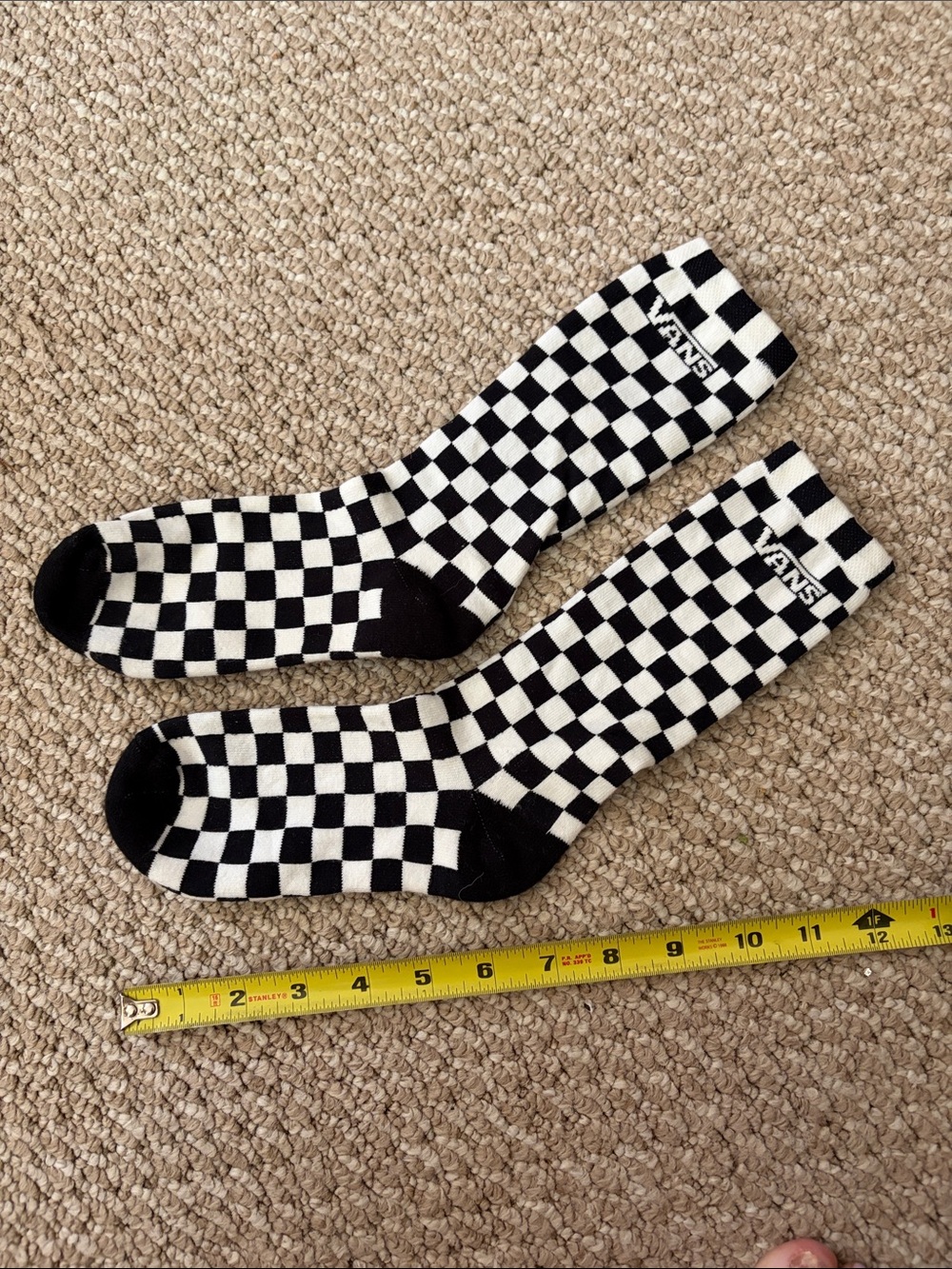 Vans Black and White Checker Crew Socks